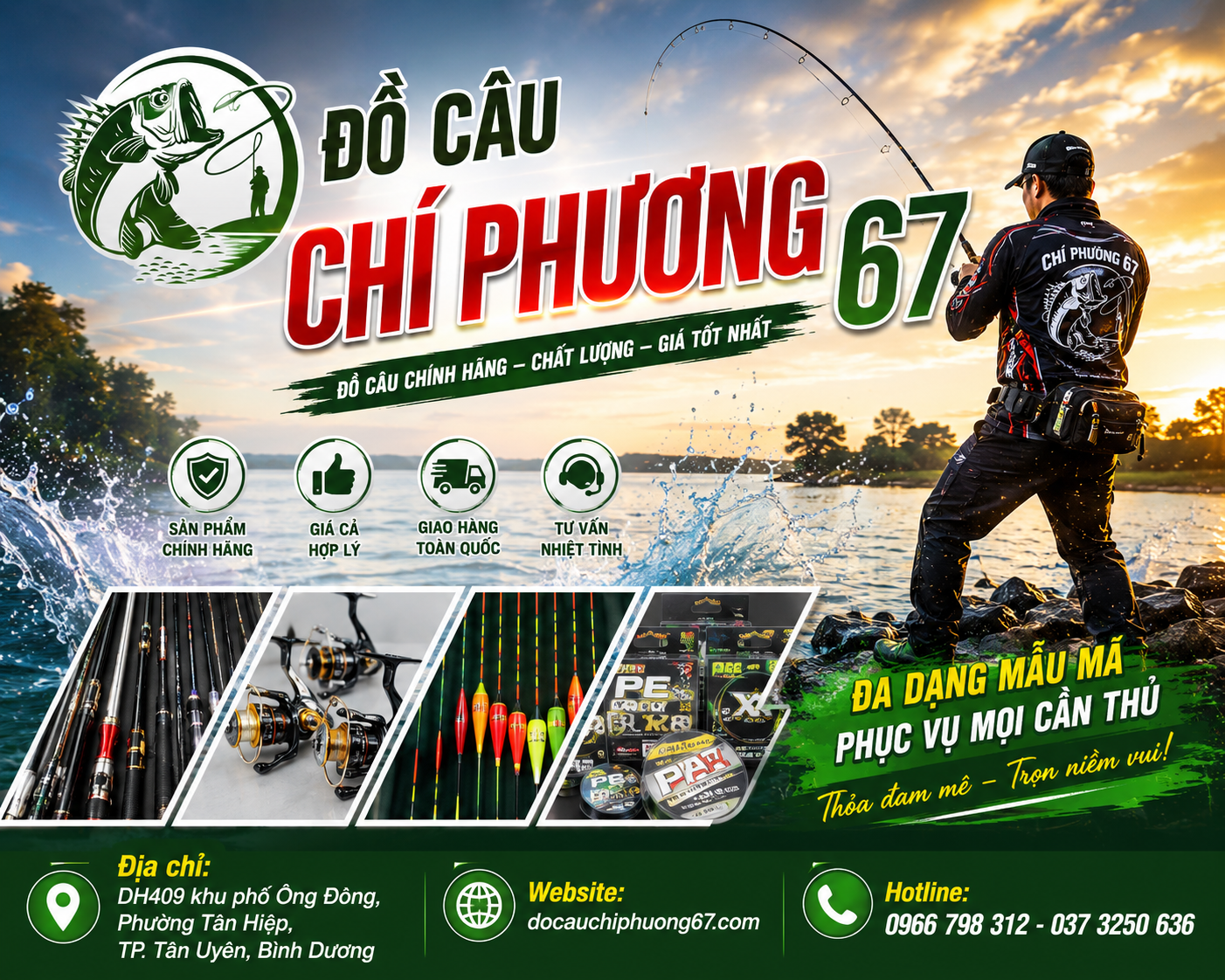 cửa hàng đồ câu cá Bình Dương